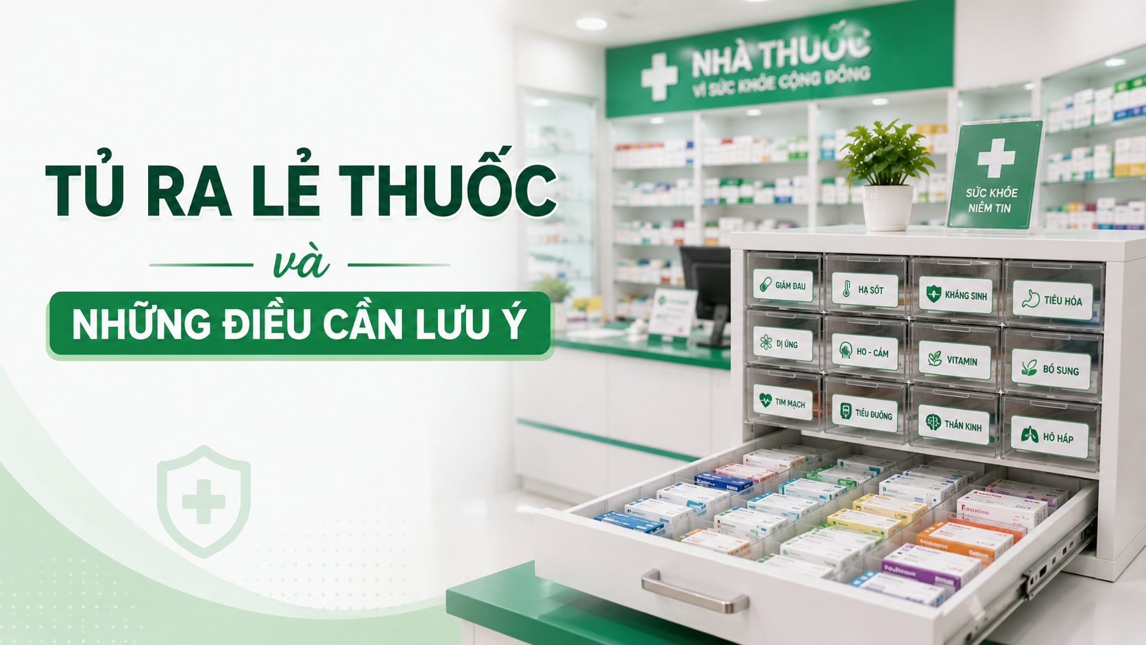 TỦ THUỐC RA LẺ THUỐC VÀ NHỮNG ĐIỀU CẦN LƯU Ý