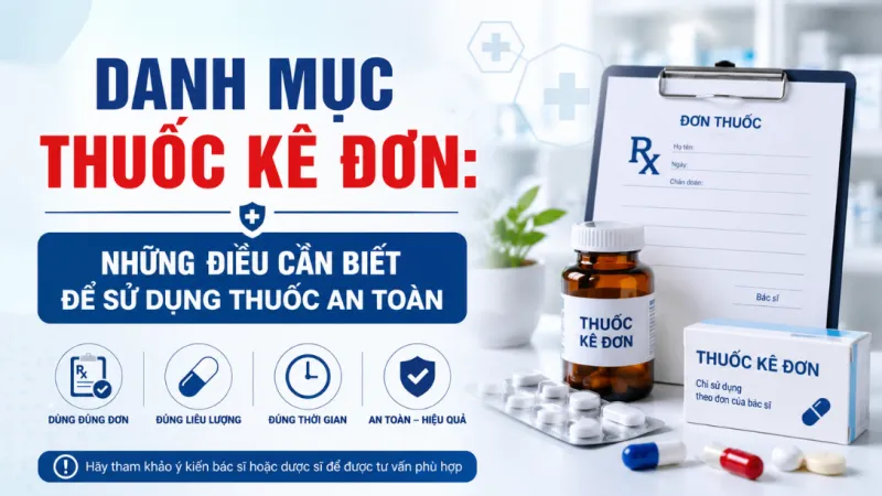 DANH MỤC THUỐC KÊ ĐƠN: NHỮNG ĐIỀU CẦN BIẾT ĐỂ SỬ DỤNG THUỐC AN TOÀN